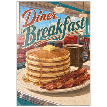 Darstellung des Puzzle Motivs puzzleplate Classic American Diner Breakfast Pancakes 200 Puzzle
