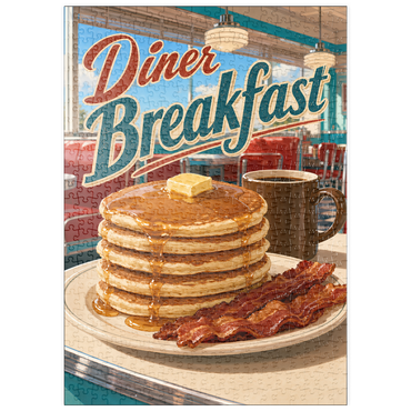Darstellung des Puzzle Motivs puzzleplate Classic American Diner Breakfast Pancakes 500 Puzzle