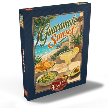 Darstellung des Puzzle Motivs Guacamole Sunset Coastal Margarita Scene 100 Puzzle Schachtel Ansicht2