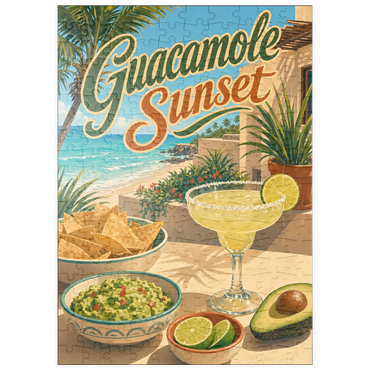 Darstellung des Puzzle Motivs puzzleplate Guacamole Sunset Coastal Margarita Scene 200 Puzzle