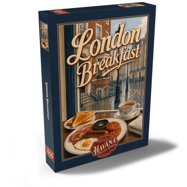 Darstellung des Puzzle Motivs London - Full English Breakfast 1000 Puzzle Schachtel Ansicht2