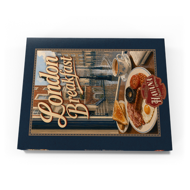 Darstellung des Puzzle Motivs London - Full English Breakfast 100 Puzzle Schachtel Ansicht3