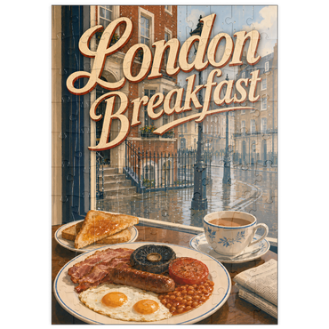 Darstellung des Puzzle Motivs puzzleplate London - Full English Breakfast 100 Puzzle