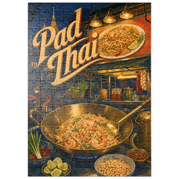 Darstellung des Puzzle Motivs puzzleplate Pad Thai Street Food Night Market 200 Puzzle
