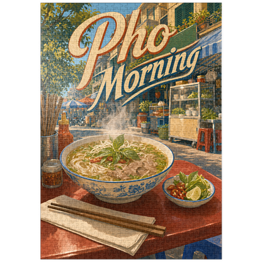 Darstellung des Puzzle Motivs puzzleplate Pho Morning Vietnamese Street Food Sign 1000 Puzzle