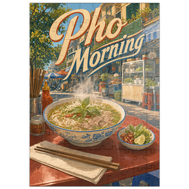 Darstellung des Puzzle Motivs puzzleplate Pho Morning Vietnamese Street Food Sign 100 Puzzle