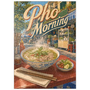 Darstellung des Puzzle Motivs puzzleplate Pho Morning Vietnamese Street Food Sign 500 Puzzle