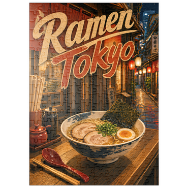 Darstellung des Puzzle Motivs puzzleplate Tokyo Ramen Street Night Food Scene 200 Puzzle