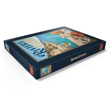 Darstellung des Puzzle Motivs French Riviera Coastal Oysters and White Wine 200 Puzzle Schachtel Ansicht1