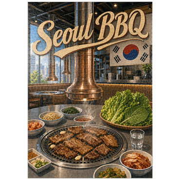 Darstellung des Puzzle Motivs puzzleplate Seoul Korean BBQ Restaurant Interior Ambiance 1000 Puzzle