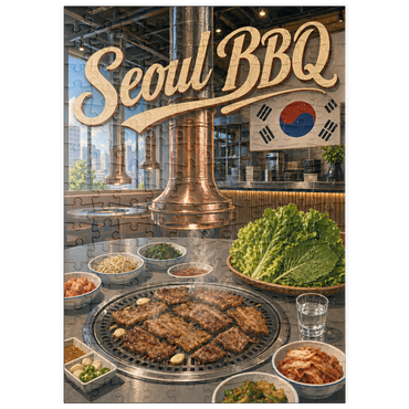 Darstellung des Puzzle Motivs puzzleplate Seoul Korean BBQ Restaurant Interior Ambiance 200 Puzzle