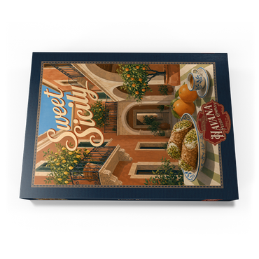 Darstellung des Puzzle Motivs Sicily Italian Courtyard Citrus Still Life 1000 Puzzle Schachtel Ansicht3