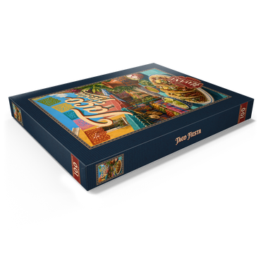 Darstellung des Puzzle Motivs Taco Fiesta Mexican Market Street Scene 100 Puzzle Schachtel Ansicht1