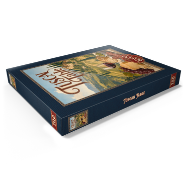 Darstellung des Puzzle Motivs Tuscan Countryside Wine and Cheese Still Life 200 Puzzle Schachtel Ansicht1