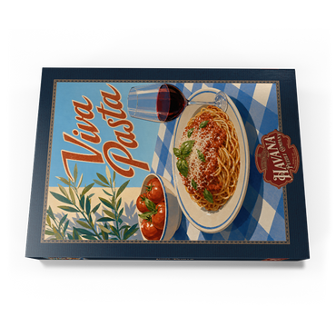 Darstellung des Puzzle Motivs Viva Pasta Italian Spaghetti and Wine Sign 500 Puzzle Schachtel Ansicht3