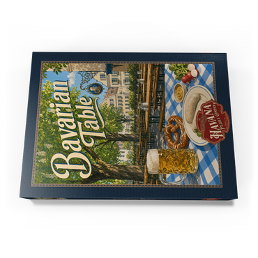 Darstellung des Puzzle Motivs Bavarian Beer Garden Table Spread 1000 Puzzle Schachtel Ansicht3