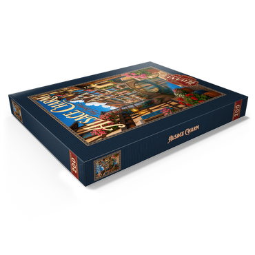 Darstellung des Puzzle Motivs Alsace Canal Village Floral Charm 200 Puzzle Schachtel Ansicht1