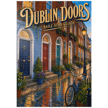 Darstellung des Puzzle Motivs puzzleplate Dublin Doors Colorful Street Charm 1000 Puzzle