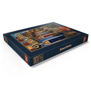 Darstellung des Puzzle Motivs Dublin Doors Colorful Street Charm 100 Puzzle Schachtel Ansicht1