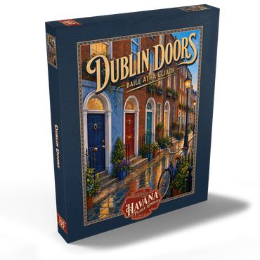 Darstellung des Puzzle Motivs Dublin Doors Colorful Street Charm 100 Puzzle Schachtel Ansicht2