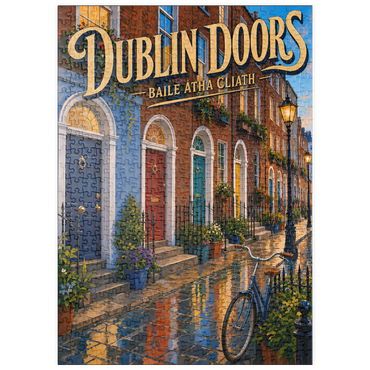 Darstellung des Puzzle Motivs puzzleplate Dublin Doors Colorful Street Charm 500 Puzzle