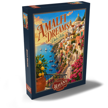 Darstellung des Puzzle Motivs Amalfi Coast Sunset Romance 1000 Puzzle Schachtel Ansicht2
