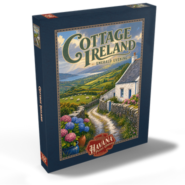 Darstellung des Puzzle Motivs Ireland Cottage Emerald Evening 200 Puzzle Schachtel Ansicht2