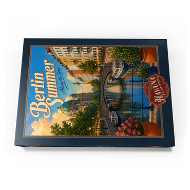 Darstellung des Puzzle Motivs Berlin Summer Canal Charm 1000 Puzzle Schachtel Ansicht3