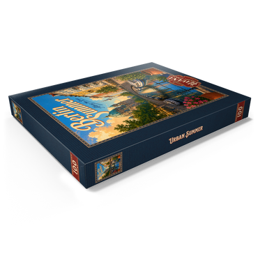 Darstellung des Puzzle Motivs Berlin Summer Canal Charm 100 Puzzle Schachtel Ansicht1