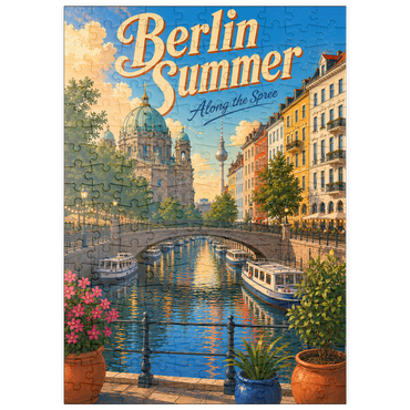 Darstellung des Puzzle Motivs puzzleplate Berlin Summer Canal Charm 200 Puzzle