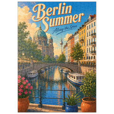Darstellung des Puzzle Motivs puzzleplate Berlin Summer Canal Charm 500 Puzzle