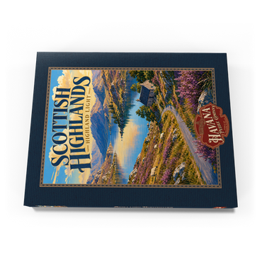 Darstellung des Puzzle Motivs Scottish Highlands Scenic Light 200 Puzzle Schachtel Ansicht3