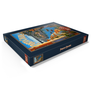 Darstellung des Puzzle Motivs Porto Ribeira Riverfront Colorful Charm 200 Puzzle Schachtel Ansicht1