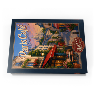 Darstellung des Puzzle Motivs Paris Cafe Romantic Evening Charm 1000 Puzzle Schachtel Ansicht3