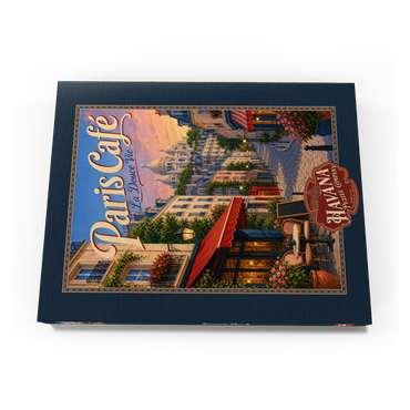 Darstellung des Puzzle Motivs Paris Cafe Romantic Evening Charm 200 Puzzle Schachtel Ansicht3