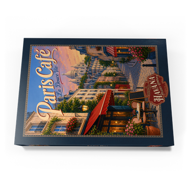 Darstellung des Puzzle Motivs Paris Cafe Romantic Evening Charm 500 Puzzle Schachtel Ansicht3