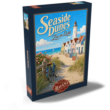 Darstellung des Puzzle Motivs Seaside Dunes Lighthouse Coastal Charm 1000 Puzzle Schachtel Ansicht2