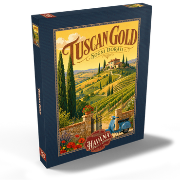 Darstellung des Puzzle Motivs Tuscan Vineyard Golden Romance 200 Puzzle Schachtel Ansicht2