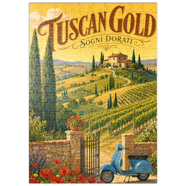 Darstellung des Puzzle Motivs puzzleplate Tuscan Vineyard Golden Romance 200 Puzzle