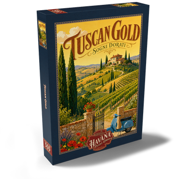 Darstellung des Puzzle Motivs Tuscan Vineyard Golden Romance 500 Puzzle Schachtel Ansicht2