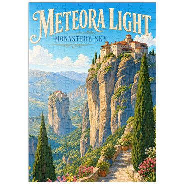 Darstellung des Puzzle Motivs puzzleplate Meteora Monastery Sky Majesty 200 Puzzle