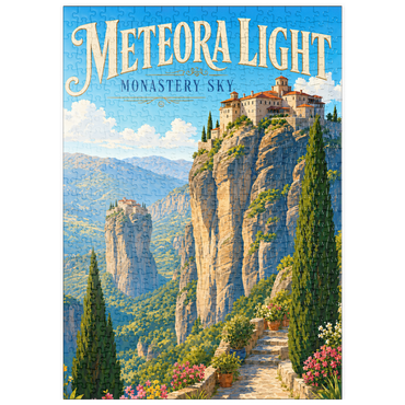 Darstellung des Puzzle Motivs puzzleplate Meteora Monastery Sky Majesty 500 Puzzle