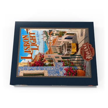 Darstellung des Puzzle Motivs Lisbon Tram Coastal Charm 100 Puzzle Schachtel Ansicht3