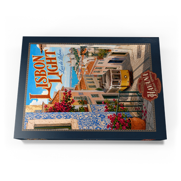Darstellung des Puzzle Motivs Lisbon Tram Coastal Charm 500 Puzzle Schachtel Ansicht3