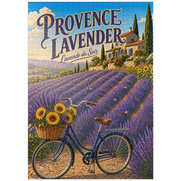 Darstellung des Puzzle Motivs puzzleplate Provence Lavender Sunset Charm 1000 Puzzle