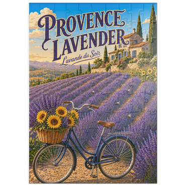 Darstellung des Puzzle Motivs puzzleplate Provence Lavender Sunset Charm 100 Puzzle