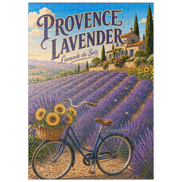Darstellung des Puzzle Motivs puzzleplate Provence Lavender Sunset Charm 500 Puzzle