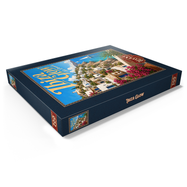 Darstellung des Puzzle Motivs Ibiza Coastal Village Golden Glow 200 Puzzle Schachtel Ansicht1