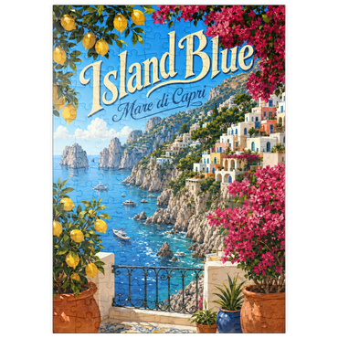Darstellung des Puzzle Motivs puzzleplate Capri Coastal Mediterranean Bliss 200 Puzzle