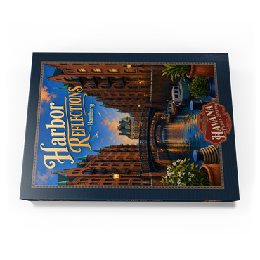 Darstellung des Puzzle Motivs Hamburg Harbor Sunset Reflections 1000 Puzzle Schachtel Ansicht3